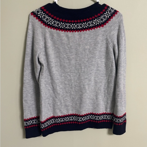 Talbots Christmas Cardinal Bird Holiday Lights Wool Blend Festive Sweater Small - Picture 2 of 7